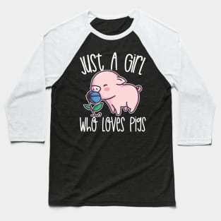 Just A Girl Who Loves Pigs Gift product Baseball T-Shirt